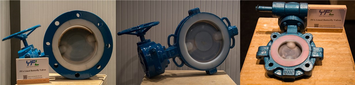PFA lined butterfly valves