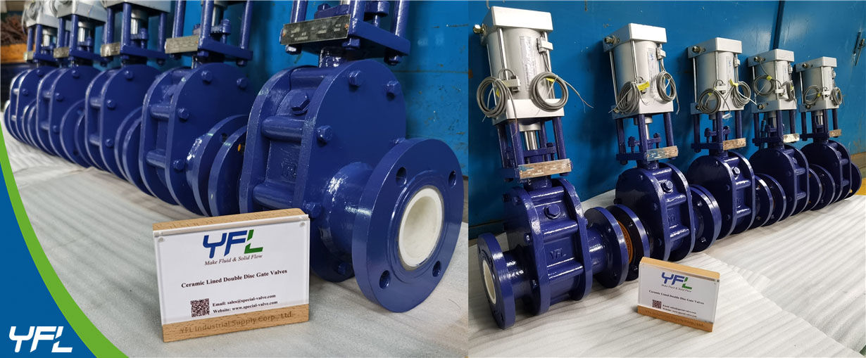 wear resistant ceramic double disc gate valves for thermal power plants