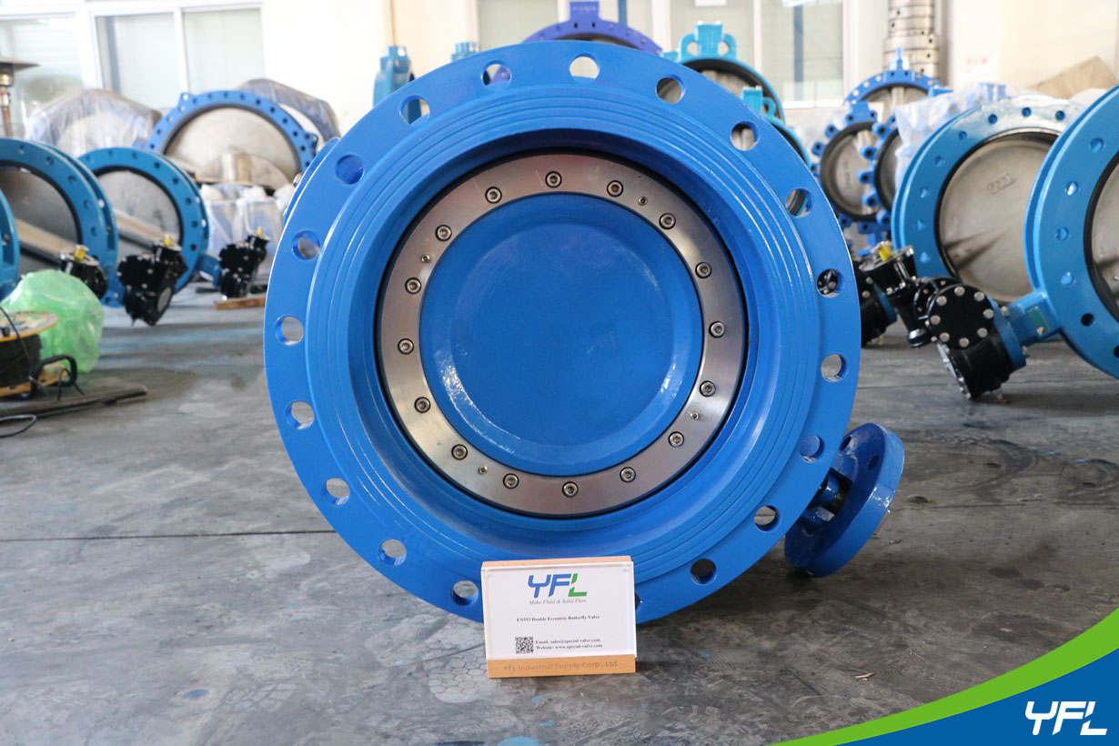 double eccentric rubber seal butterfly valves
