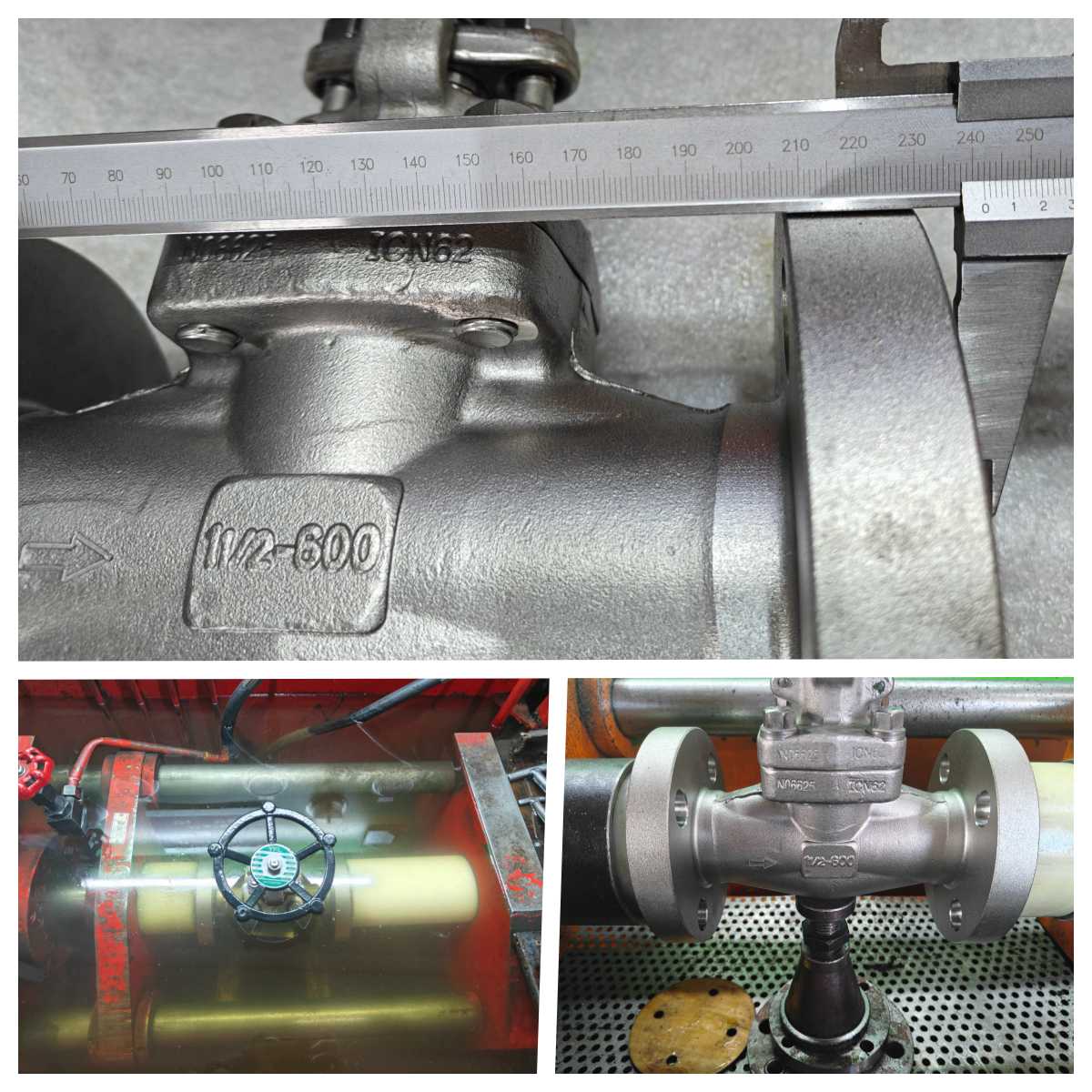 600#RF 1 1/2 Inconel N06625 globe valve inspection