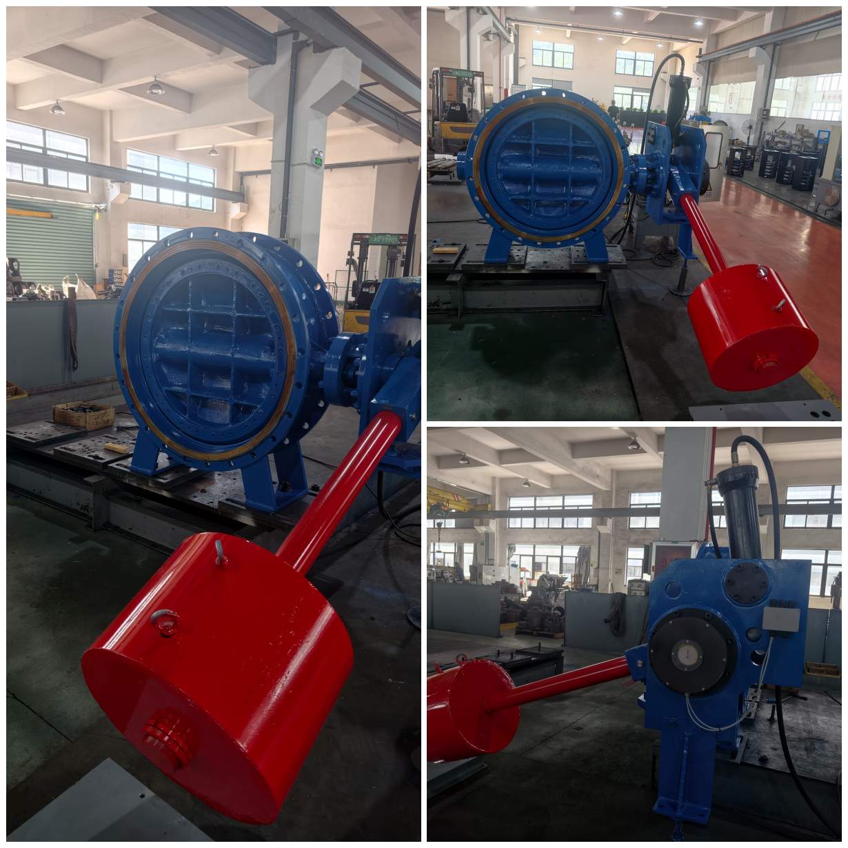 hydraulic butterfly valve with counter weight