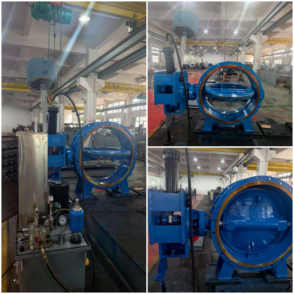 hydraulic butterfly valve with counterweight